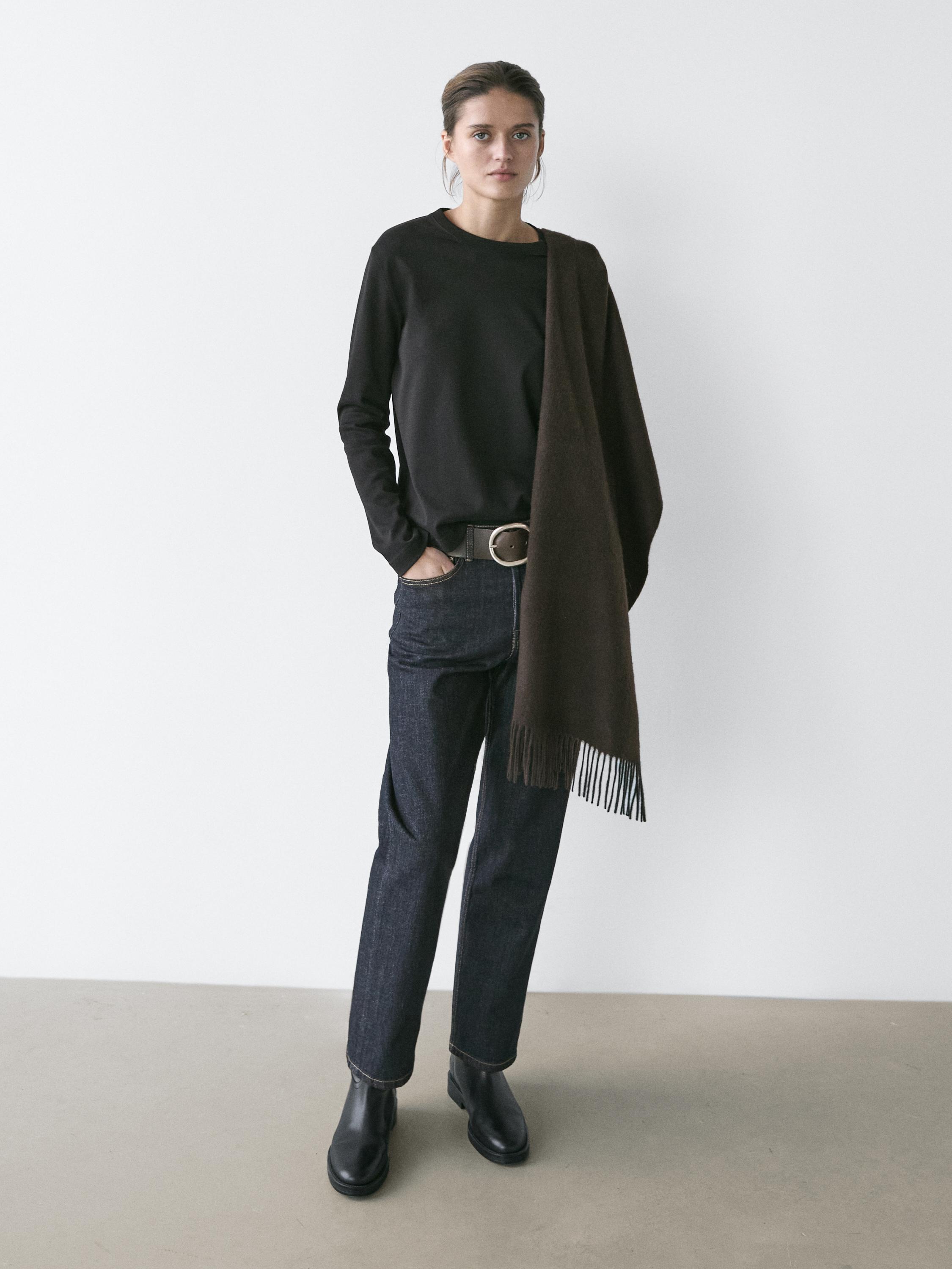 100% cotton interlock long sleeve T-shirt